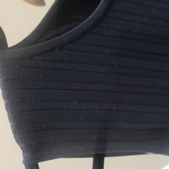 NWOT TED BAKER SLEEVES KNIT MINI DRESS FIT&FLARE BLACK PLEATED BAILEEY SIZE 16 - Picture 4 of 14